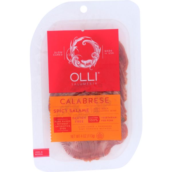 OLLI SALUMERIA: Calabrese Spicy Salami Pre Sliced, 4 oz
