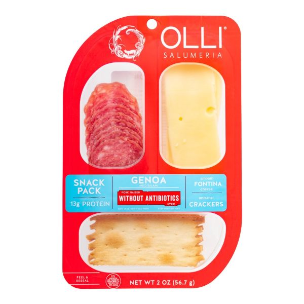 OLLI SALUMERIA: Genoa And Fontina Cracker Snack Tray, 2 oz