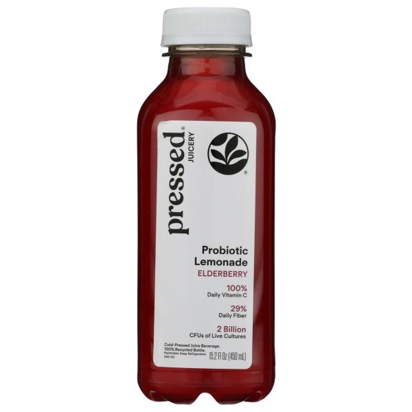 PRESSED JUICERY: Probiotic Lemonade Elderberry, 15.2 fo