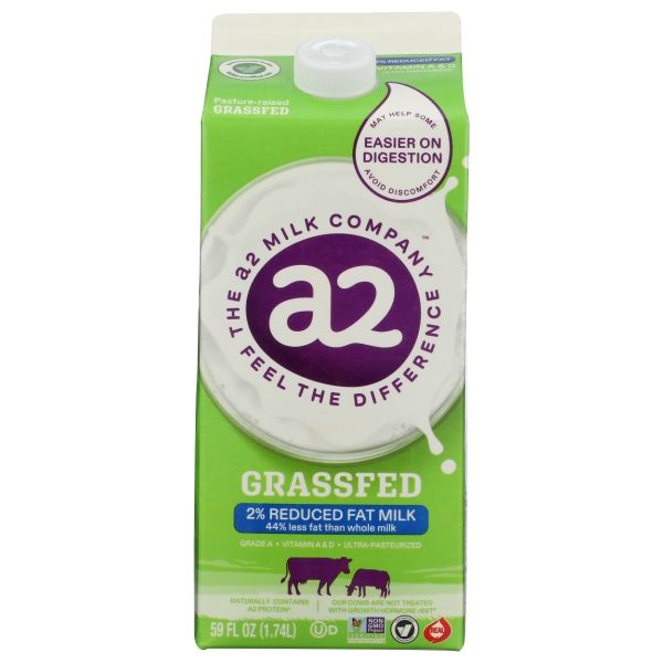 A2 MILK: Grassfed 2 Percent Reduced Fat Milk, 59 fo