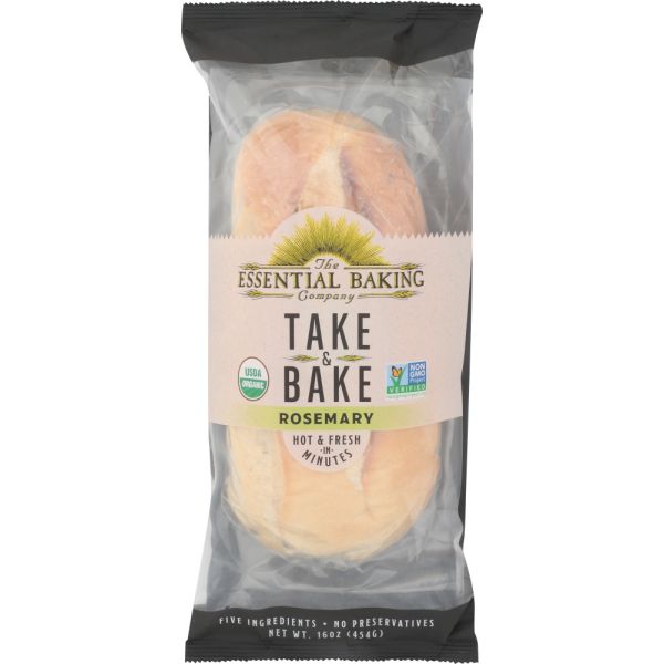 THE ESSENTIAL BAKING COMPANY: Take & Bake Bread, Rosemary, 16 oz