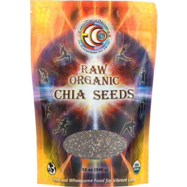 EARTH CIRCLE ORGANICS: Chia Seed Raw, 12 oz
