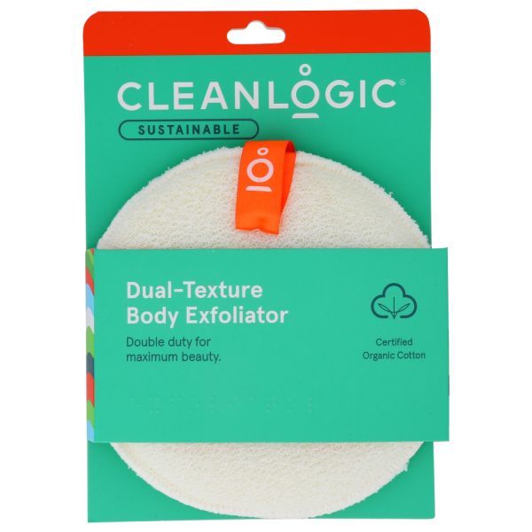 CLEANLOGIC: Sustainable Dual Texture Body Exfoliator, 1 ea