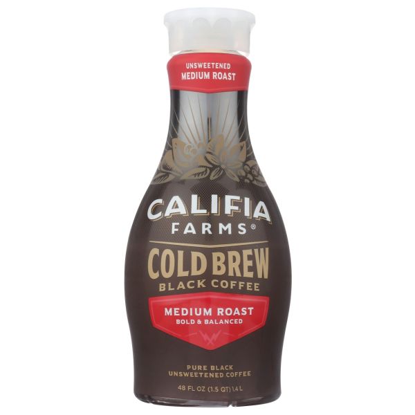 CALIFIA: Pure Black Cold Brew Coffee Unsweetened, 48 oz