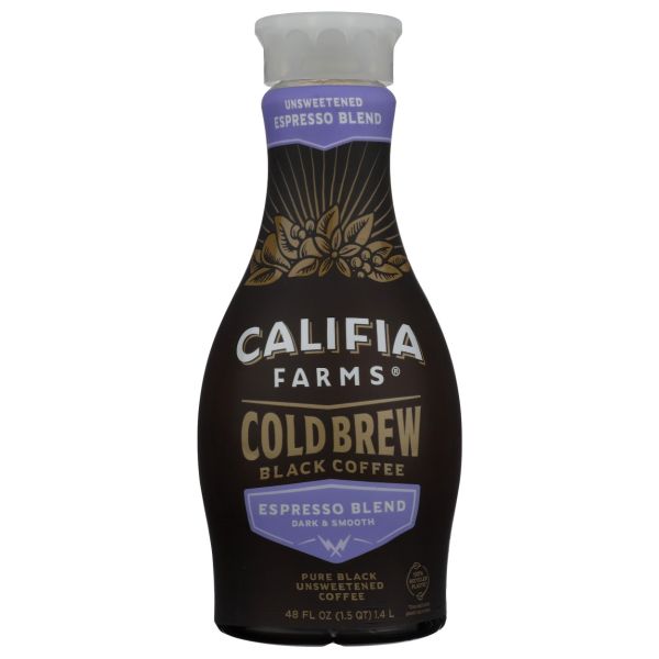 CALIFIA: Espresso Blend Cold Brew Black Coffee, 48 fo