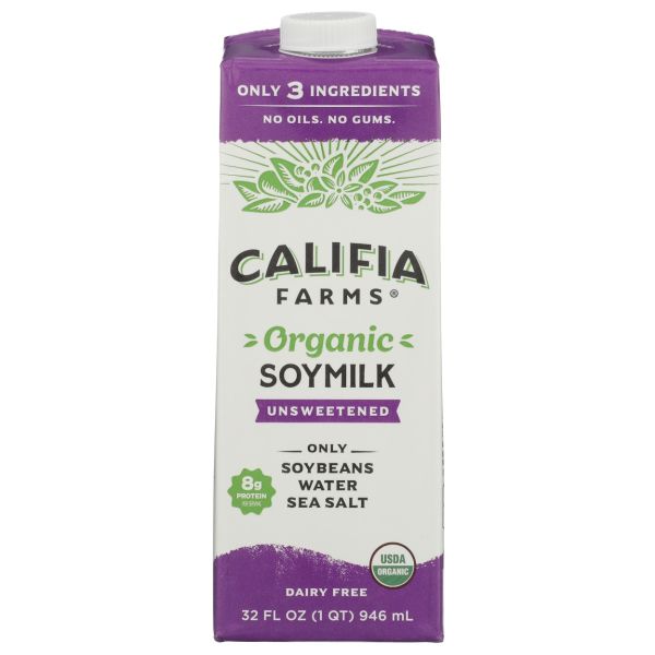 CALIFIA: Organic Unsweetened Soy Milk, 32 fo