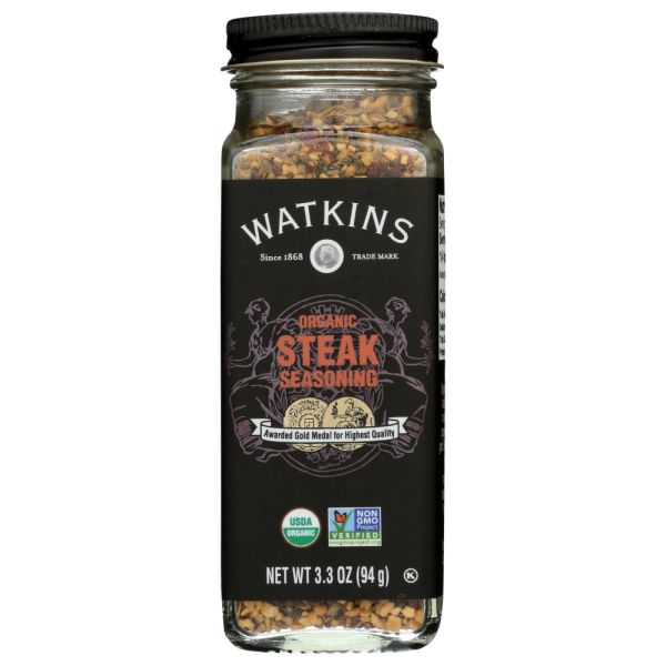 WATKINS: Organic Steak Seasoning, 3.3 oz