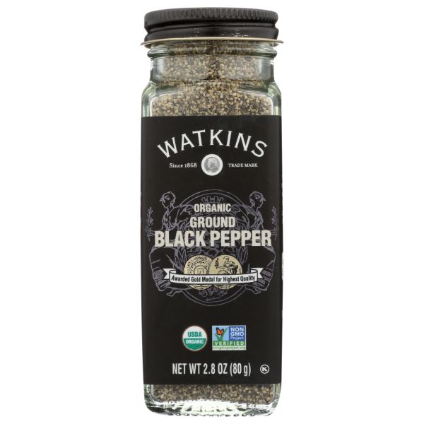 WATKINS: Organic Ground Black Pepper, 2.8 oz