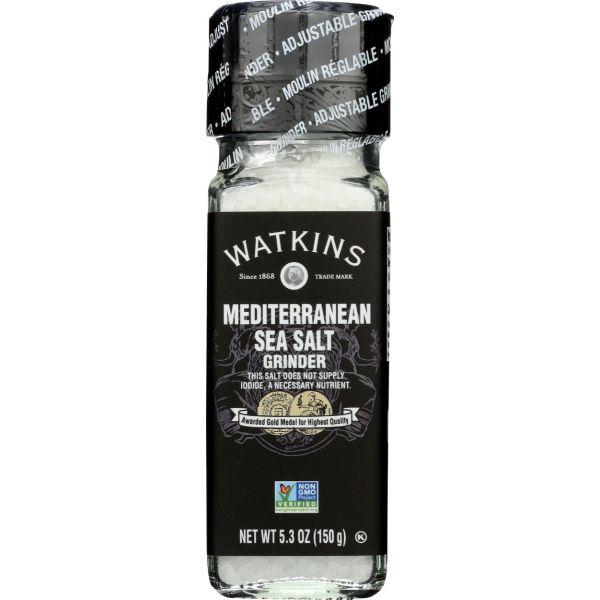 WATKINS: Mediterranean Sea Salt Grinder, 5.3 oz