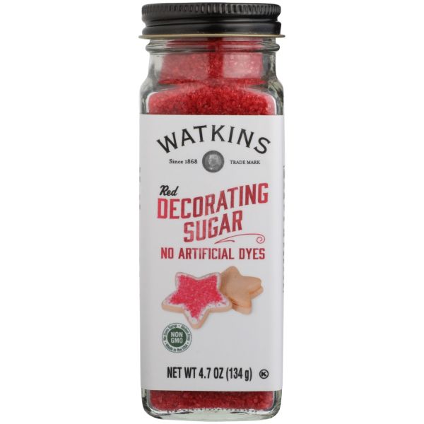 WATKINS: Red Decorating Sugar, 4.7 oz