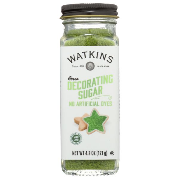WATKINS: Green Decorating Sugar, 4.2 oz