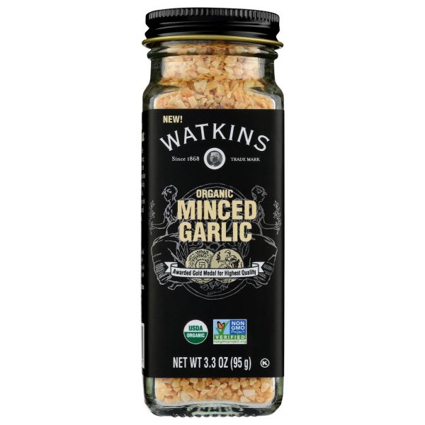 WATKINS: Organic Minced Garlic, 3.3 oz