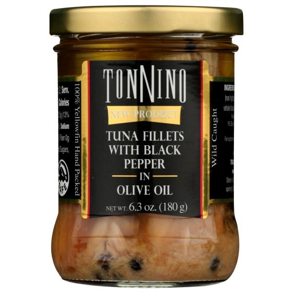 TONNINO: Tuna Fillets With Black Pepper In Olive Oil, 6.3 oz