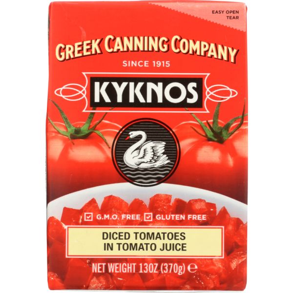 KYKNOS: Diced Tomatoes in Tomato Juice, 13 oz