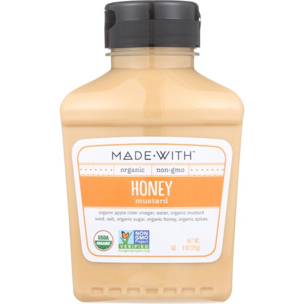 MADE WITH: Organic Mustard Honey, 9 oz