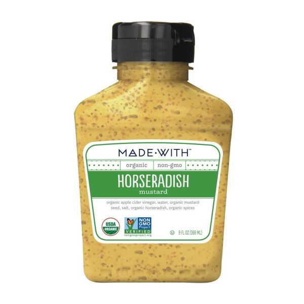 MADE WITH: Organic Horseradish Mustard, 9 oz