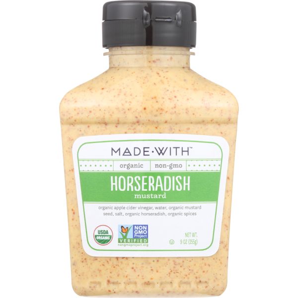 MADE WITH: Organic Horseradish Mustard, 9 oz
