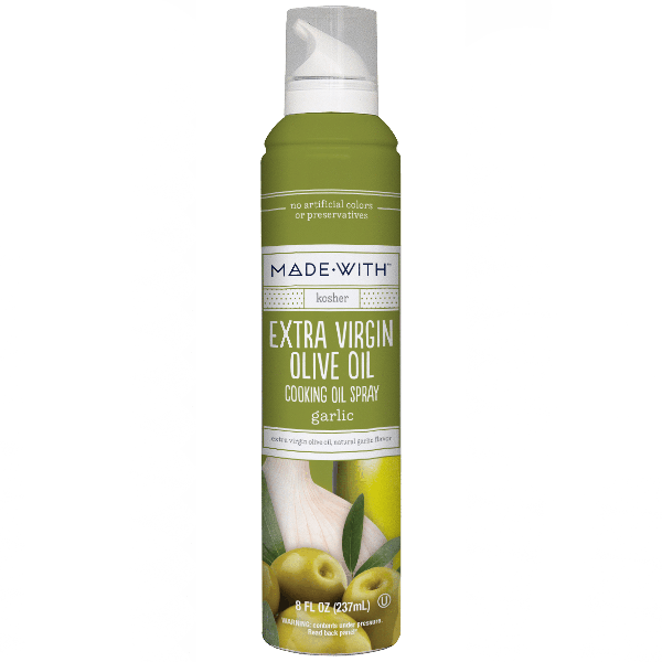 MADE WITH: Oil Spray Evoo Garlic, 8 fo
