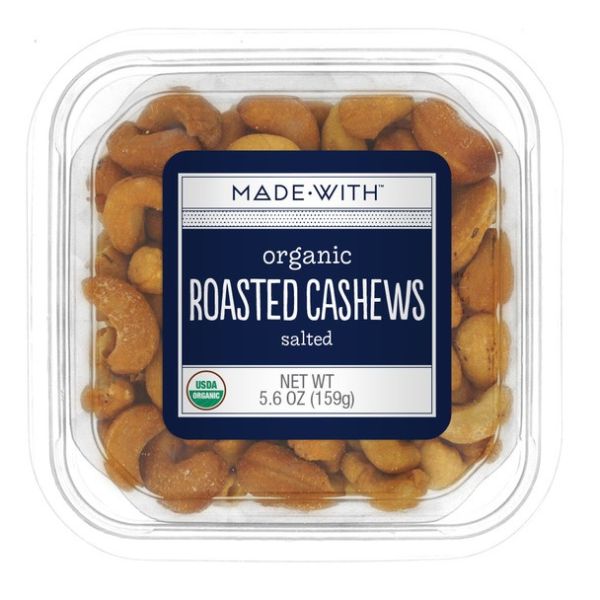 MADE WITH: Organic Roasted Cashew Nuts Salted Tub, 5.6 oz