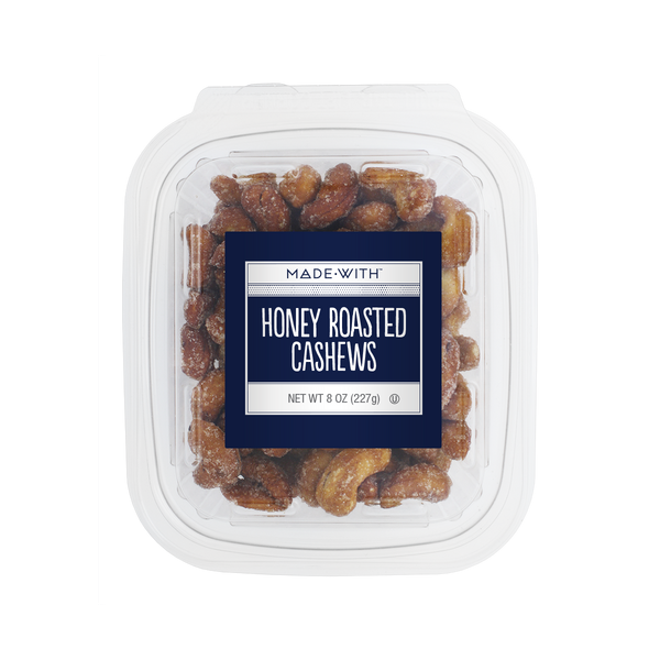 MADEWITH FOODS: Honey Roasted Cashews Tub, 8 oz
