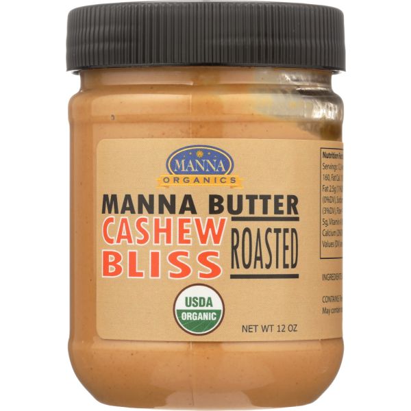 MANNA ORGANICS: Roasted Cashew Bliss Manna Butter, 12 oz