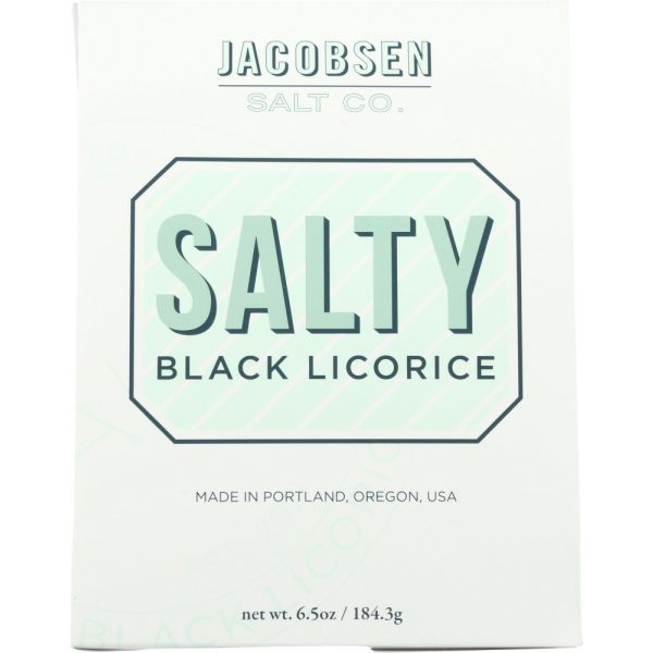 JACOBSEN SALT CO: Salty Black Licorice Candy, 6.5 oz