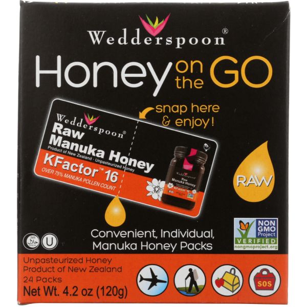 WEDDERSPOON: Honey Raw Manuka Packs, 4.2 oz