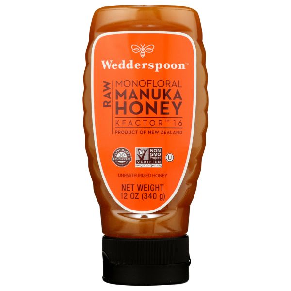WEDDERSPOON: Raw Monofloral Manuka Honey, 12 oz