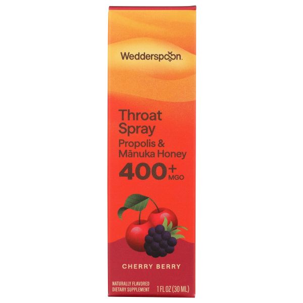 WEDDERSPOON: Propolis and Manuka Honey Throat Spray Cherry Berry, 1 fo