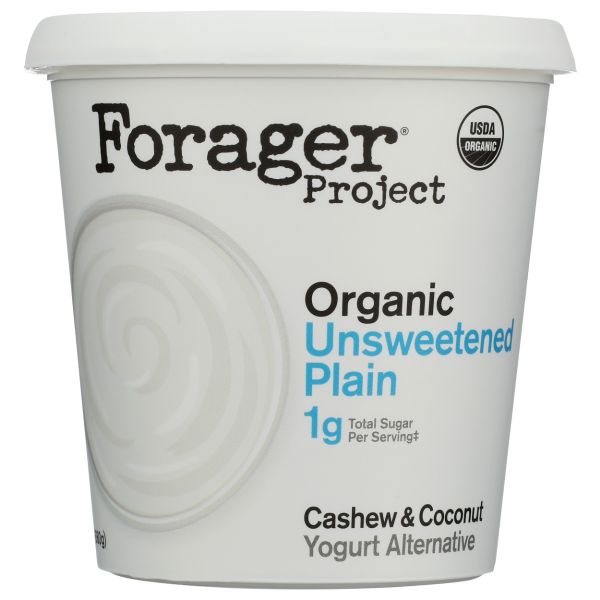 FORAGER: Organic Unsweetened Plain Cashew & Coconut Yogurt, 24 oz