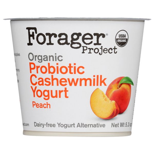 FORAGER: Peach Cashewmilk Yogurt, 5.3 oz