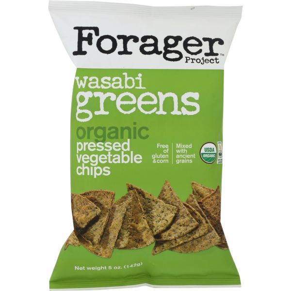 FORAGER: Organic Chips Vegetable Wasabi Greens, 5 oz