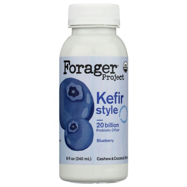 FORAGER PROJECT: Blueberry Cashew and Coconut Kefir Style Drink, 8 fo