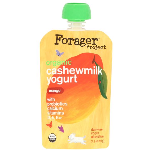 FORAGER PROJECT: Organic Cashewmilk Yogurt Mango, 3.2 oz