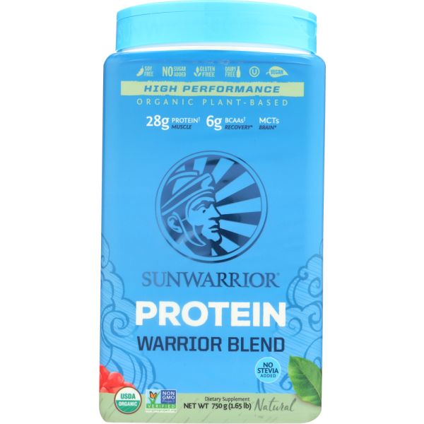 SUNWARRIOR: Warrior Blend Organic Natural Unflavored, 750 gm