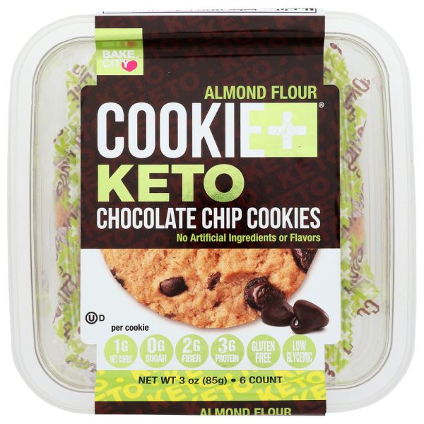 COOKIE PLUS PROTEIN: Cookie Plus Keto Chocolate Chip, 3 oz