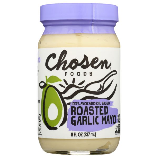 CHOSEN FOODS: Roasted Garlic Avocado Oil Mayo, 8 oz