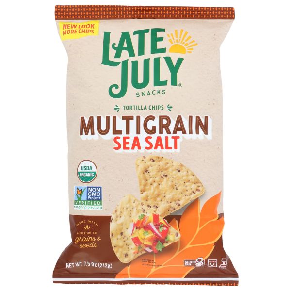LATE JULY: Multigrain Sea Salt Tortilla Chips, 7.5 oz