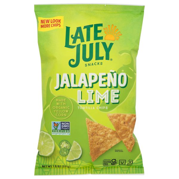 LATE JULY: Jalapeno and Lime Tortilla Chips, 7.8 oz