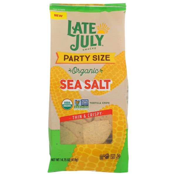 LATE JULY: Organic Restaurant Style Sea Salt Tortilla Chips, 14.75 oz