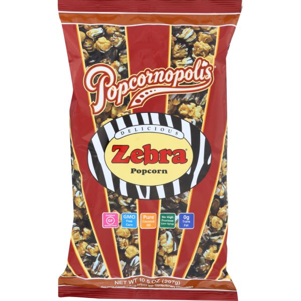 POPCORNOPOLIS: Zebra Dynasty Popcorn, 10.5 oz
