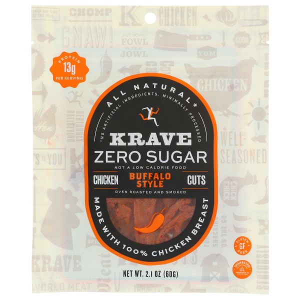 KRAVE: Jerky Buffalo Zero Sugar, 2.1 OZ