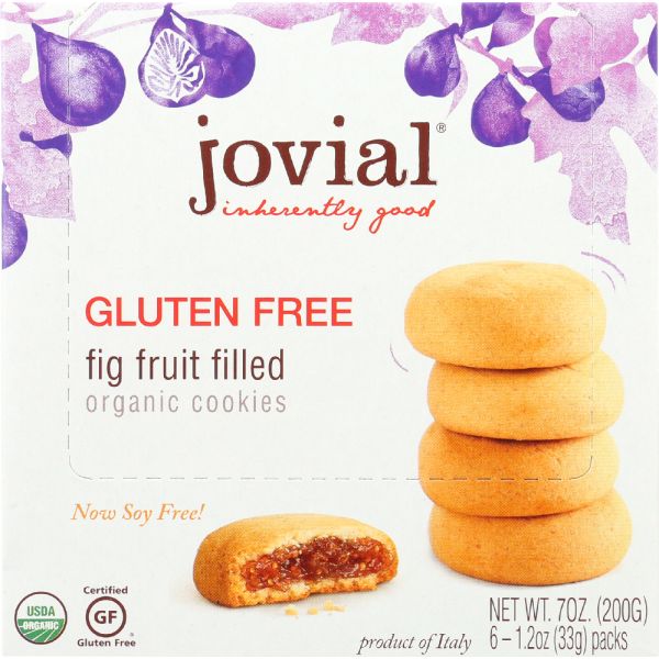 JOVIAL: Cookie Gluten Free Fig Fruit Organic, 7 oz