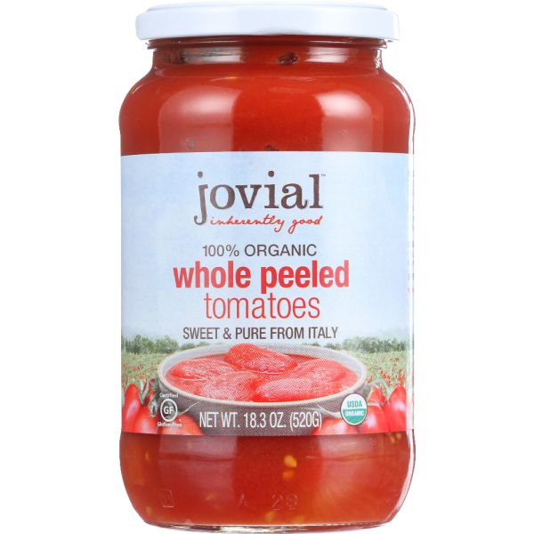 JOVIAL: Tomato Whole Peeled Organic, 18.3 oz