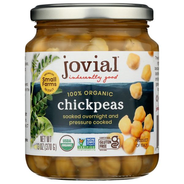JOVIAL: 100 Percent Organic Chickpeas, 13 oz