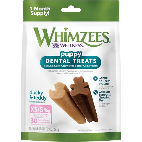 WHIMZEES: Puppy All Natural Daily Dental Treat For Dogs, 7.9 oz