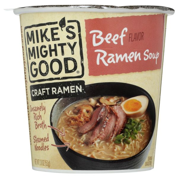 MIKES MIGHTY GOOD: Soup Beef Ramen, 1.8 oz