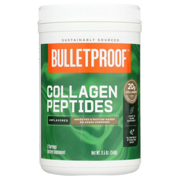 BULLETPROOF: Protein Collagen Unflavored Powder, 8.5 oz