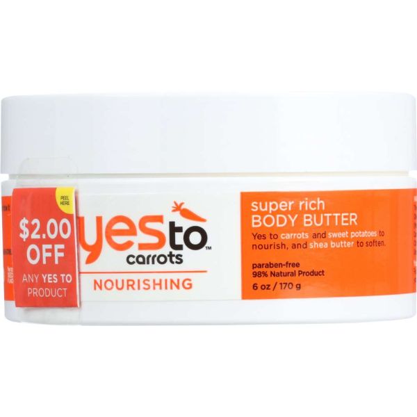 YES TO: Carrots Super Rich Body Butter, 6 oz