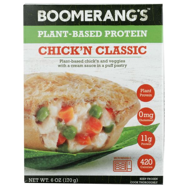 BOOMERANGS: Chicken Classic Plant Based Pie, 6 oz